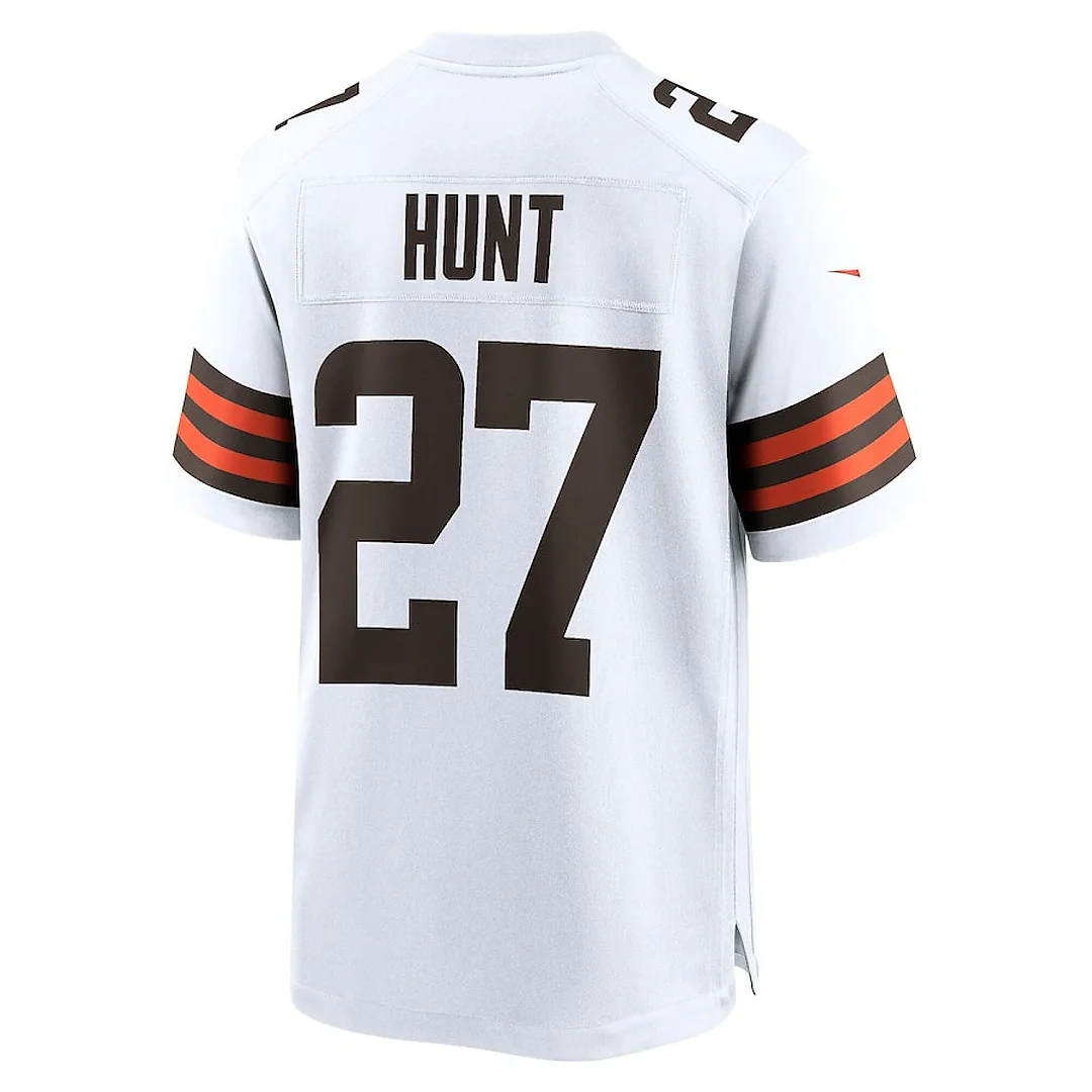 Zennovawear Kareem Hunt 27 Cleveland Browns Game Men Jersey - White