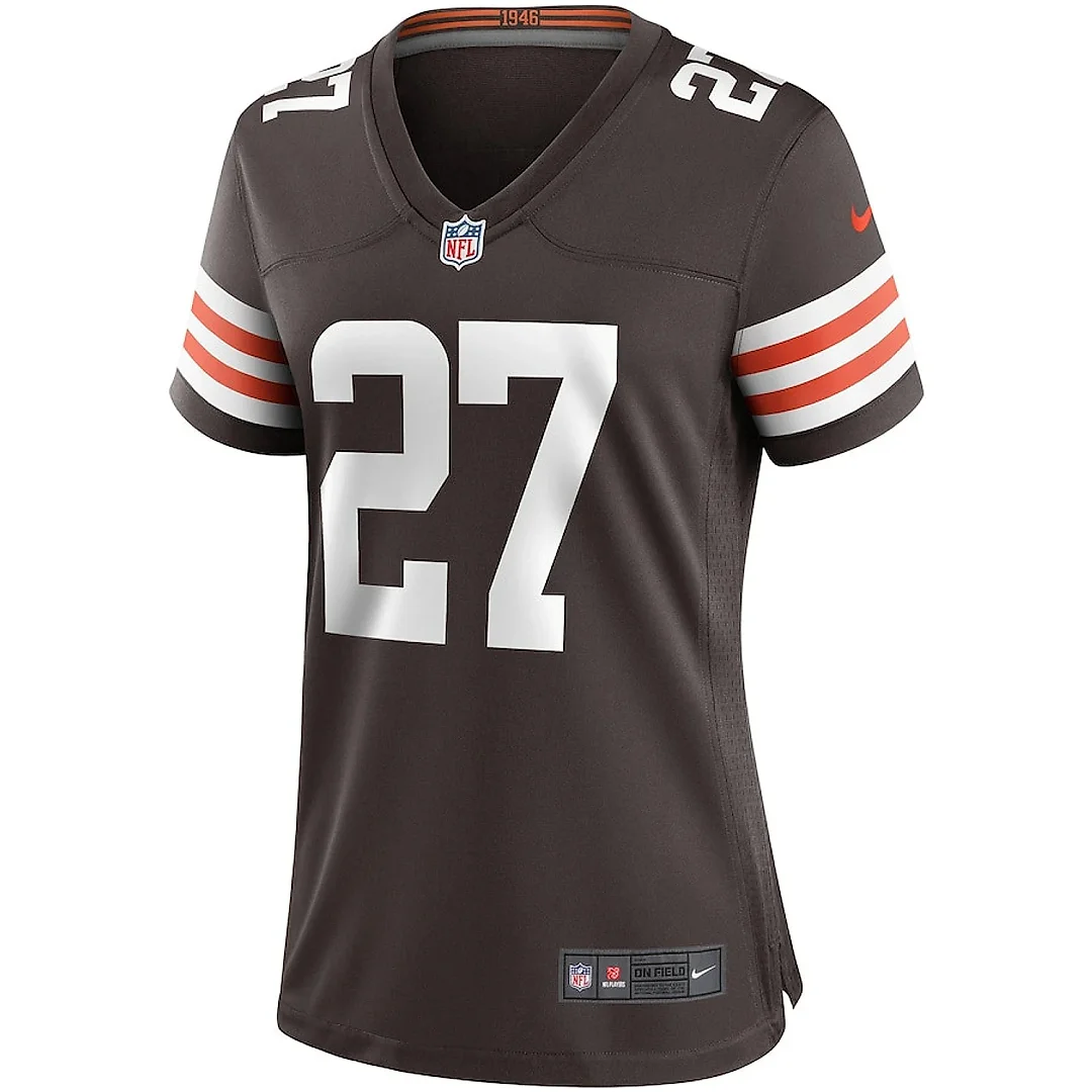 Zennovawear Kareem Hunt 27 Cleveland Browns Game Women Jersey - Brown