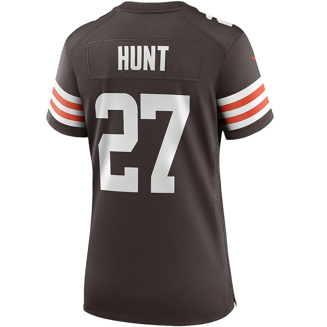 Zennovawear Kareem Hunt 27 Cleveland Browns Game Women Jersey - Brown