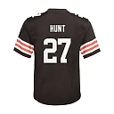 Zennovawear Kareem Hunt 27 Cleveland Browns Game YOUTH Jersey - Brown