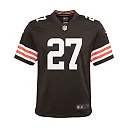 Zennovawear Kareem Hunt 27 Cleveland Browns Game YOUTH Jersey - Brown