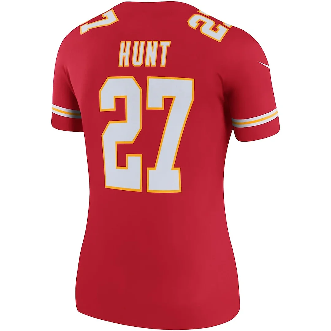 Zennovawear Kareem Hunt 27 Kansas City Chiefs Women Color Rush Legend Jersey - Red