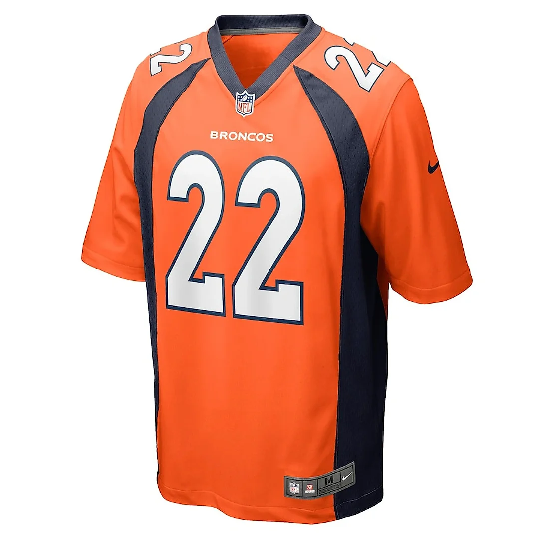 Zennovawear Kareem Jackson 22 Denver Broncos Men Game Jersey - Orange