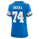 Zennovawear Kayode Awosika 74 Detroit Lions Women's Team Game Jersey - Blue