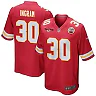 Zennovawear Keaontay Ingram 30 Kansas City Chiefs AFC Champions Patch Game Men Jersey - Red