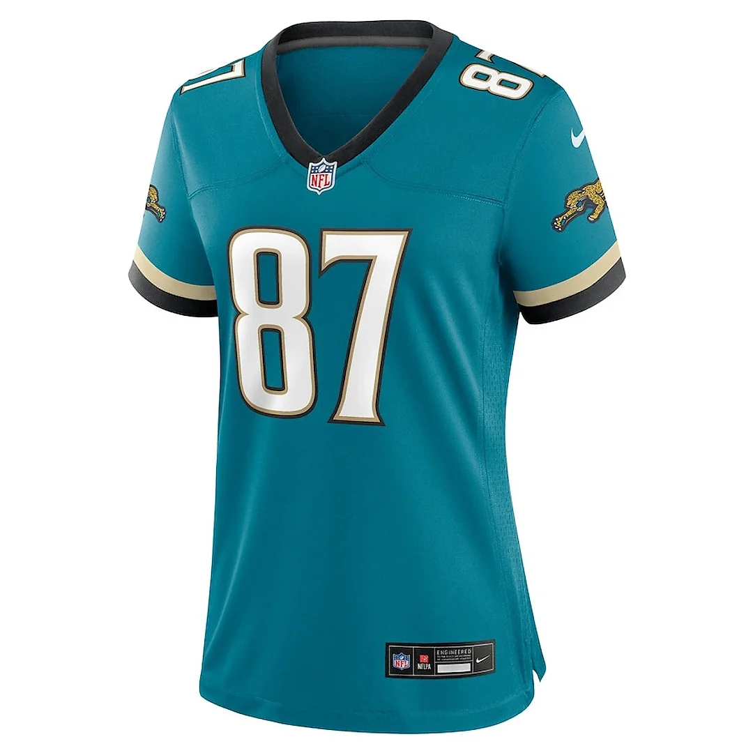 Zennovawear Keenan McCardell 87 Jacksonville Jaguars Women's Prowler Throwback Game Jersey - Teal