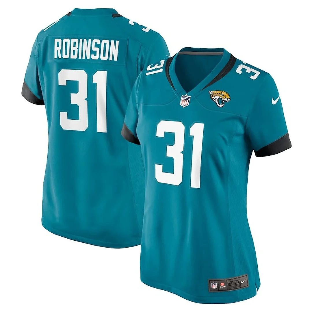 Zennovawear Keilan Robinson 31 Jacksonville Jaguars Women's Game Jersey - Teal