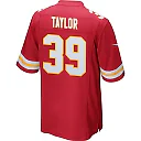 Zennovawear Keith Taylor 39 Kansas City Chiefs AFC Champions Patch Game Men Jersey - Red