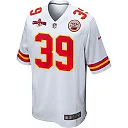 Zennovawear Keith Taylor 39 Kansas City Chiefs AFC Champions Patch Game Men Jersey - White