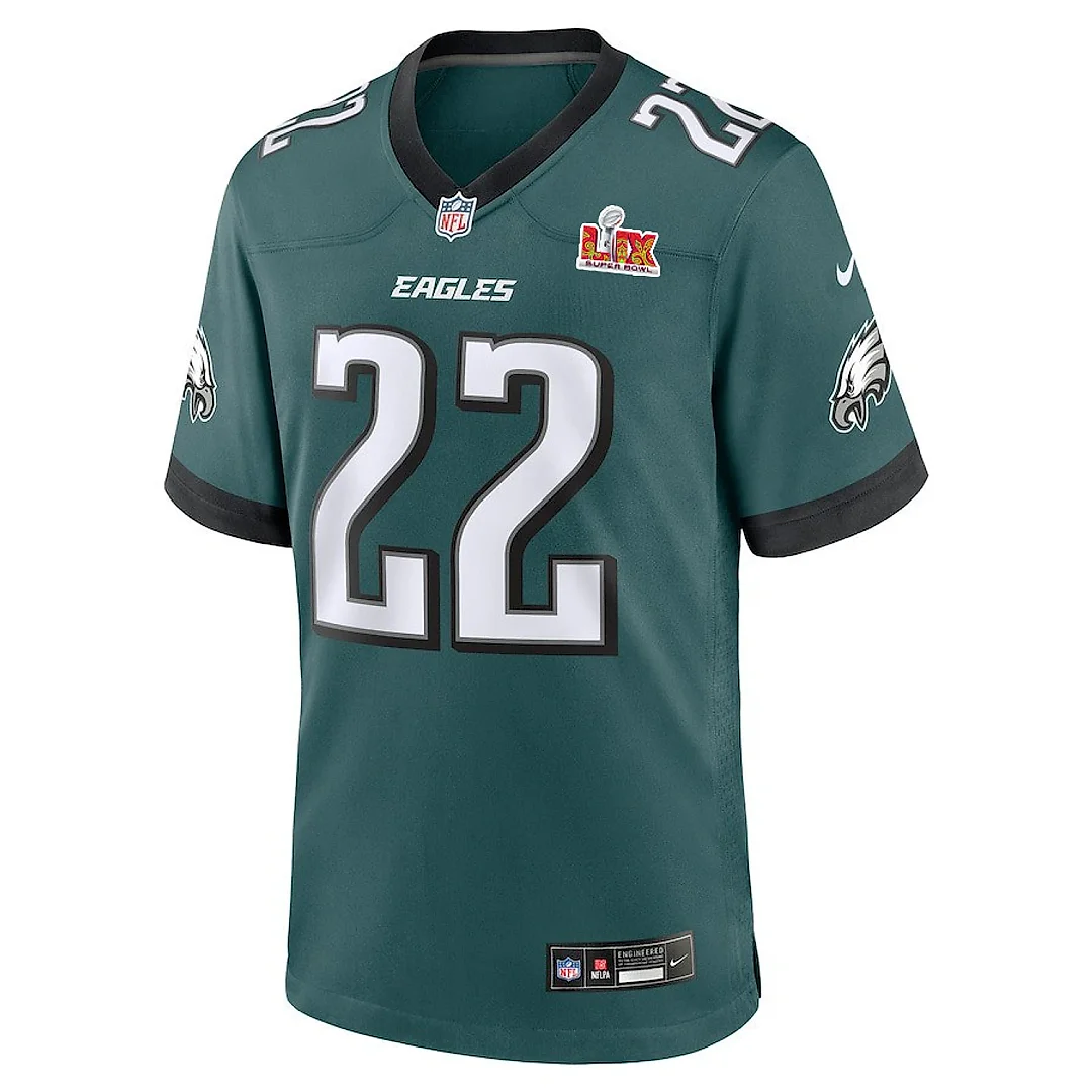 Zennovawear Kelee Ringo 22 Philadelphia Eagles Super Bowl LIX YOUTH Jersey - Midnight Green