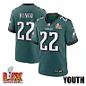 Zennovawear Kelee Ringo 22 Philadelphia Eagles Super Bowl LIX YOUTH Jersey - Midnight Green
