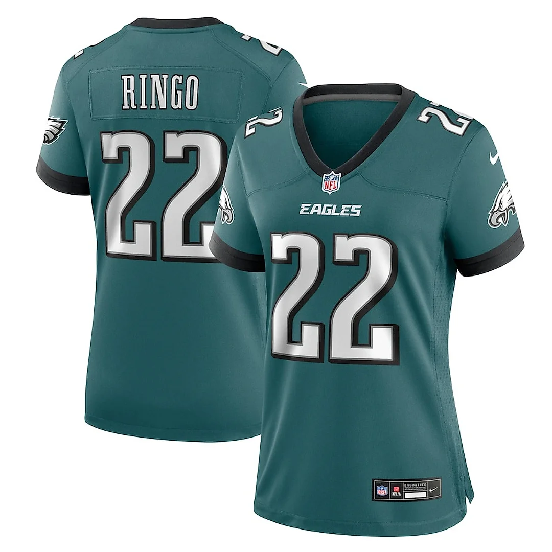 Zennovawear Kelee Ringo 22 Philadelphia Eagles Women's Team Game Jersey - Midnight Green