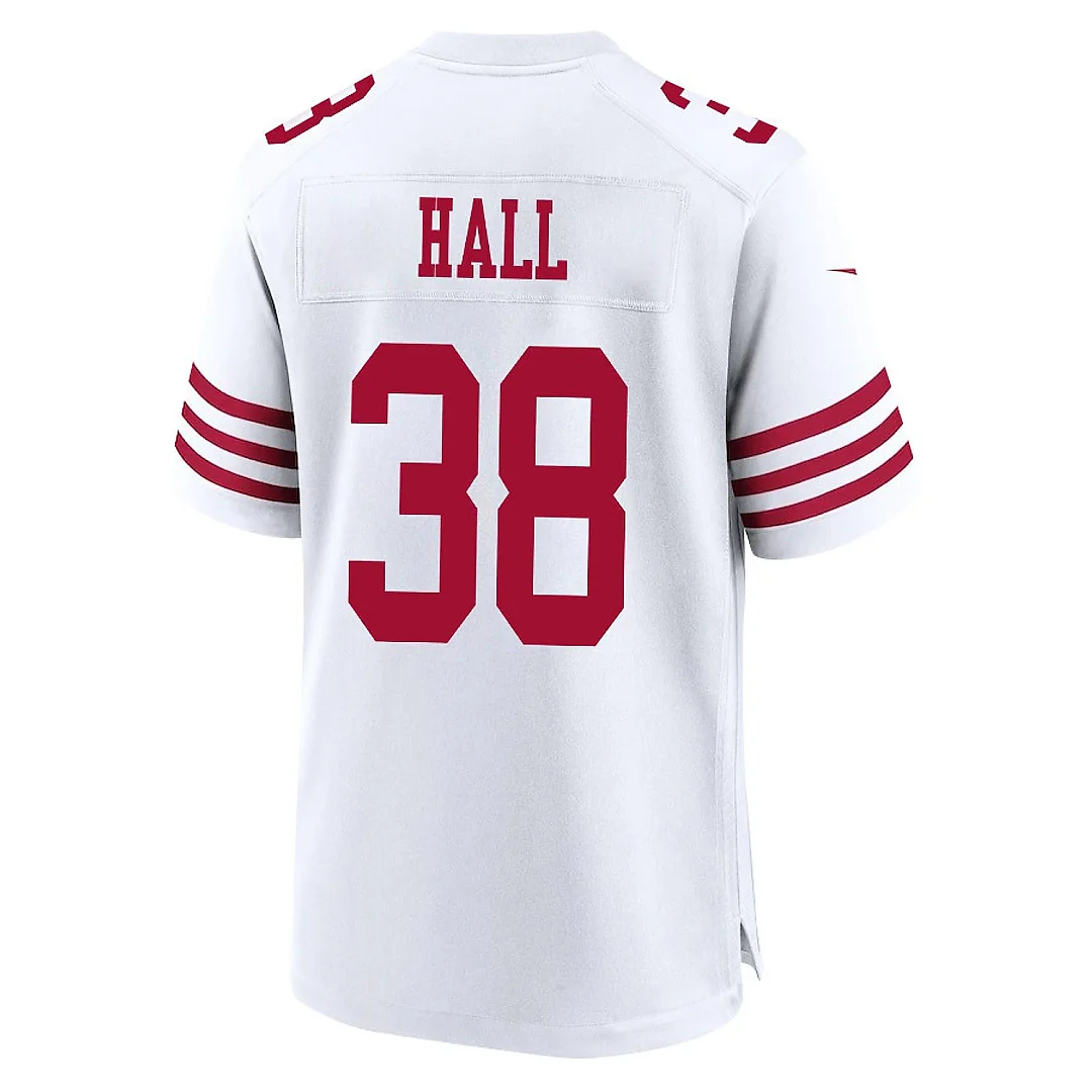Zennovawear Kemon Hall 38 San Francisco 49ers NFC Champions Patch Game Men Jersey - White