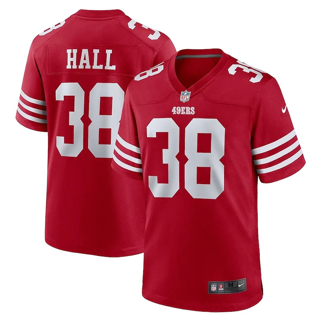 Zennovawear Kemon Hall 38 San Francisco 49ers Team Game Men Jersey - Scarlet