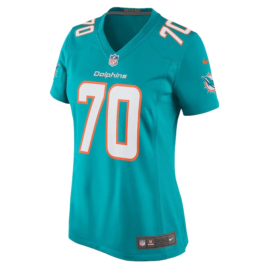 Zennovawear Kendall Lamm 70 Miami Dolphins Women Home Game Jersey - Aqua
