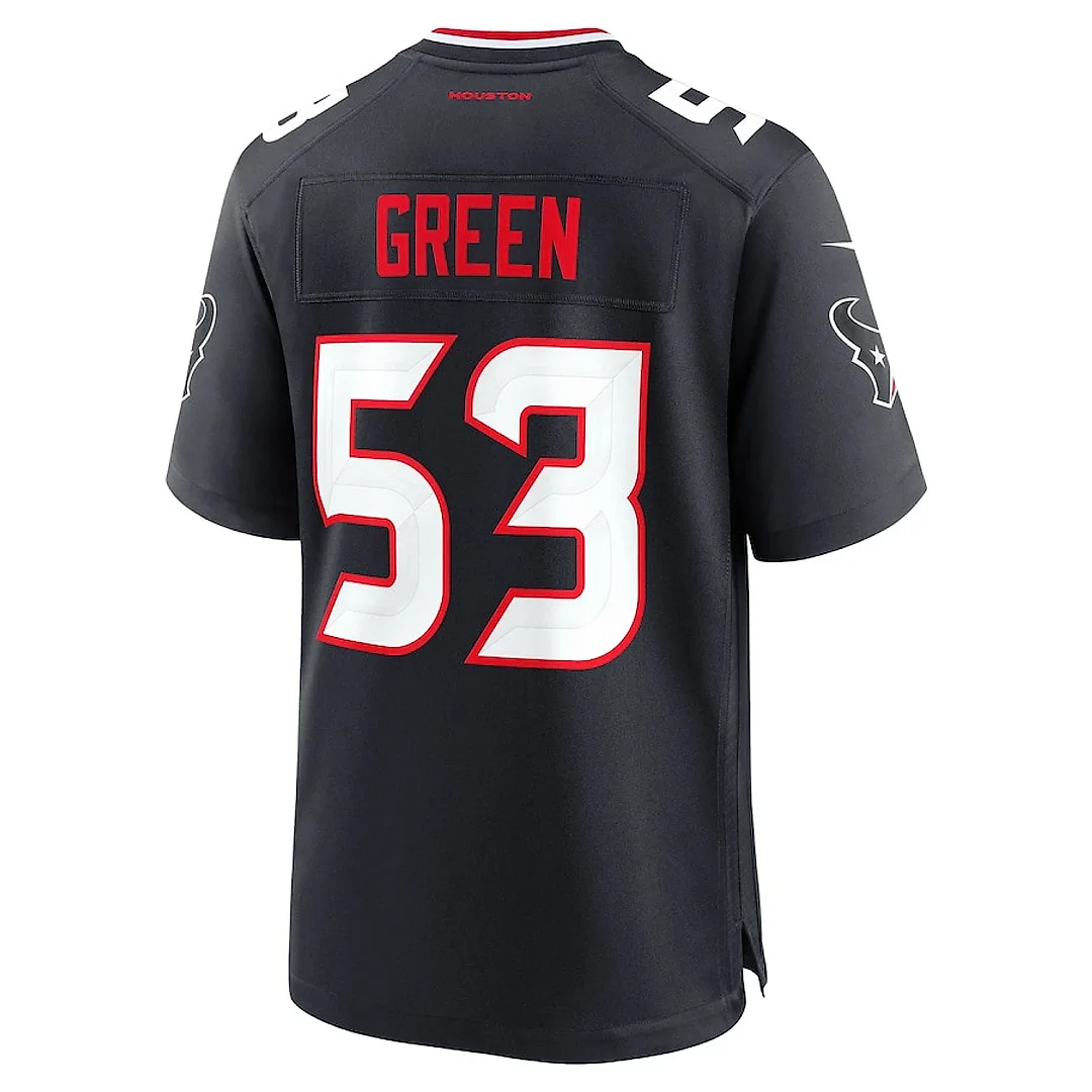 Zennovawear Kendrick Green 53 Houston Texans Team Game Men Jersey - Navy
