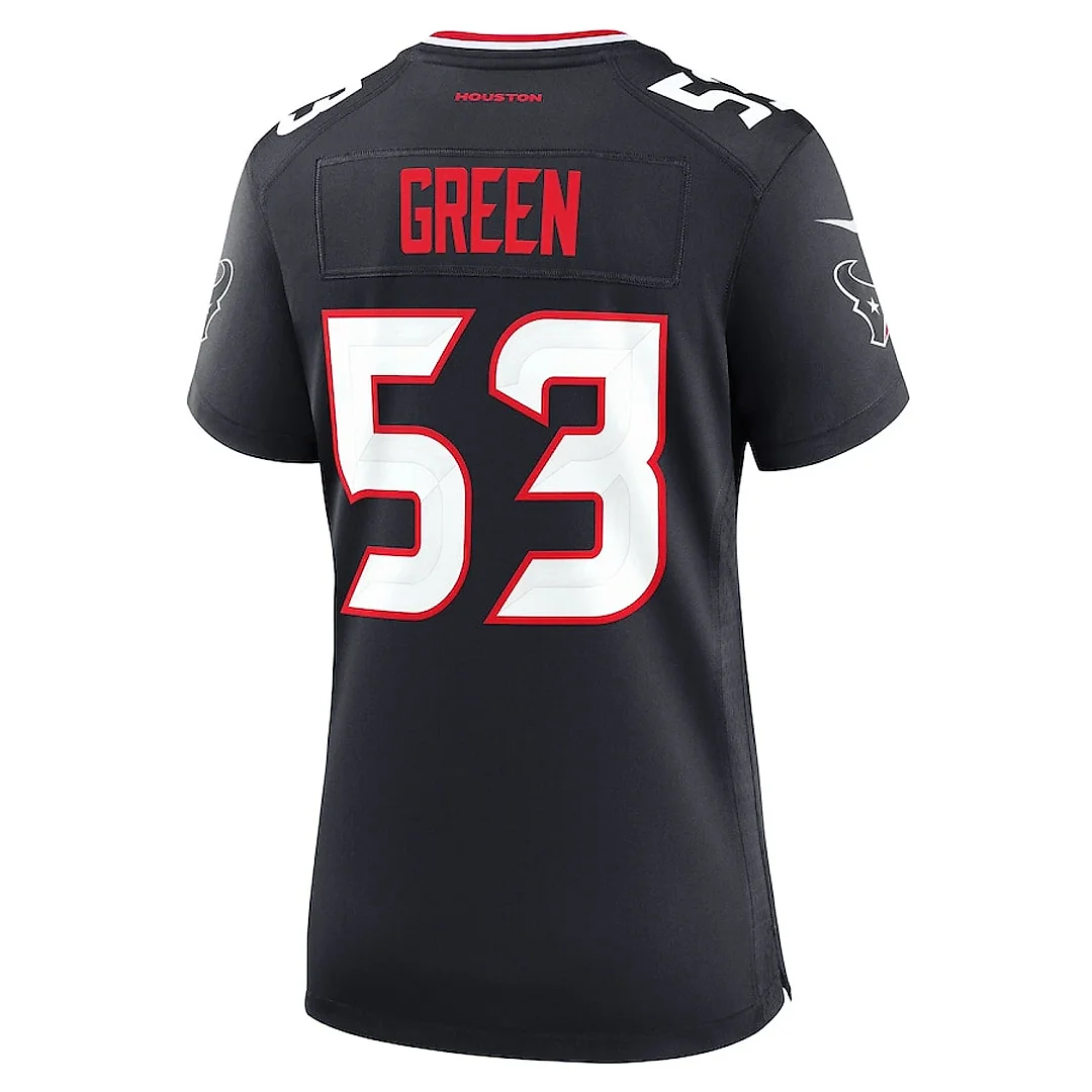 Zennovawear Kendrick Green 53 Houston Texans Women's Team Game Jersey - Navy