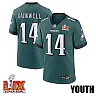 Zennovawear Kenneth Gainwell 14 Philadelphia Eagles Super Bowl LIX YOUTH Jersey - Midnight Green