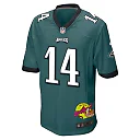 Zennovawear Kenneth Gainwell 14 Philadelphia Eagles Super Bowl LIX New Orleans Patch Game Men Jersey - Midnight Green