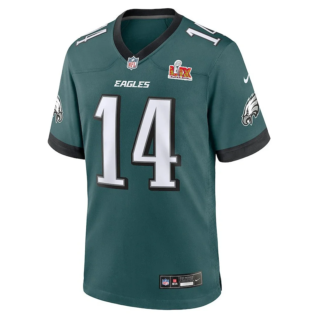 Zennovawear Kenneth Gainwell 14 Philadelphia Eagles Super Bowl LIX YOUTH Jersey - Midnight Green