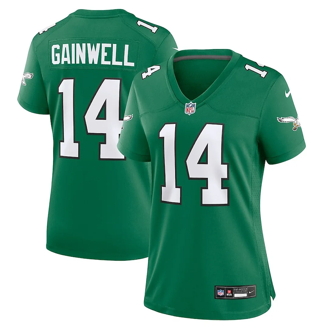 Zennovawear Kenneth Gainwell 14 Philadelphia Eagles Women's Alternate Game Jersey - Kelly Green