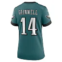 Zennovawear Kenneth Gainwell 14 Philadelphia Eagles Women's Team Game Jersey - Midnight Green