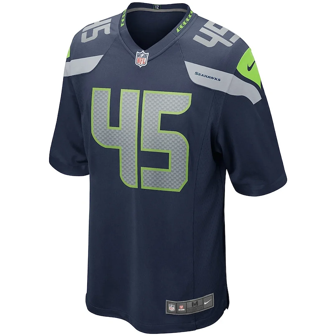 Zennovawear Kenny Easley 45 Seattle Seahawks Men Game Retired Jersey - College Navy