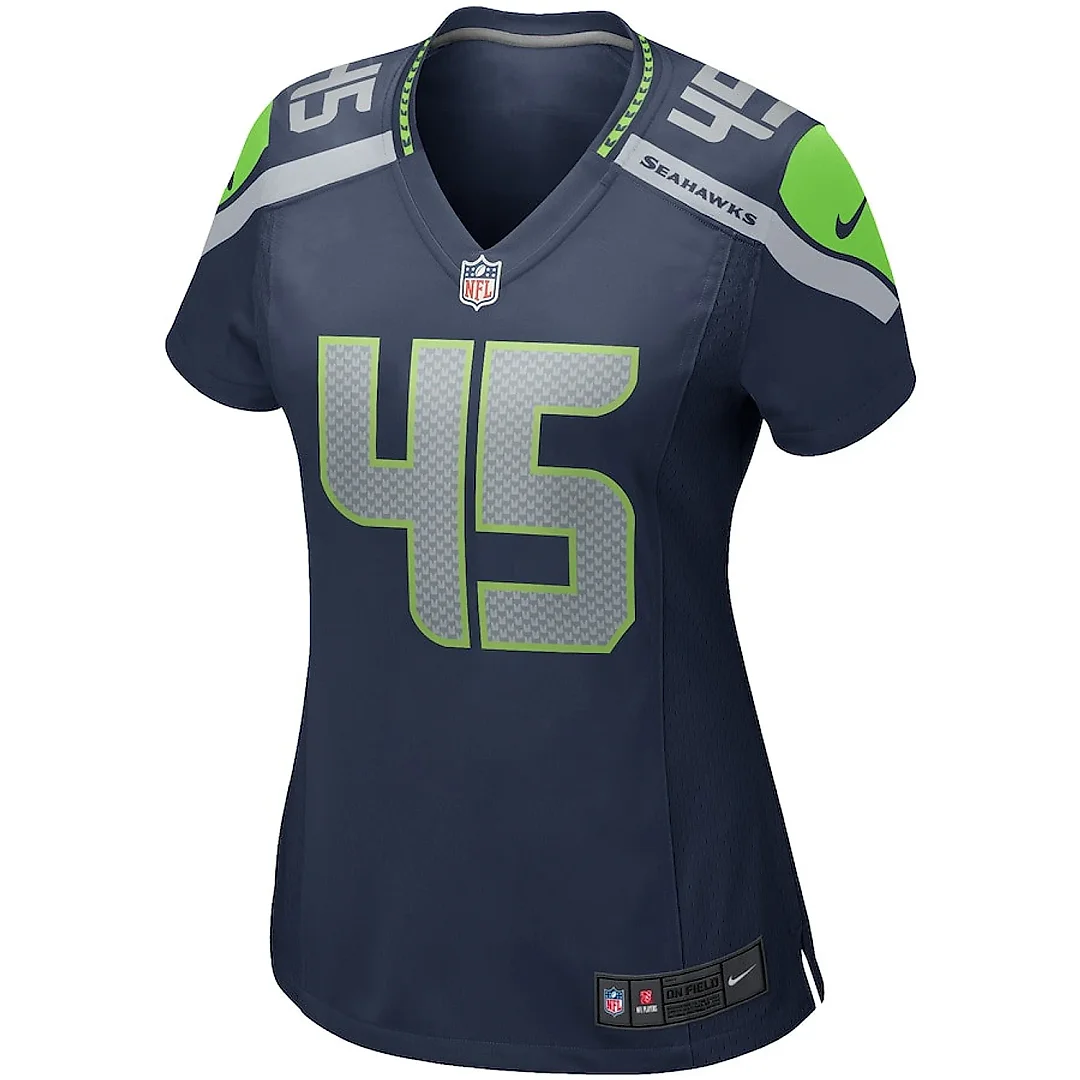 Zennovawear Kenny Easley 45 Seattle Seahawks Women Game Retired Jersey - College Navy