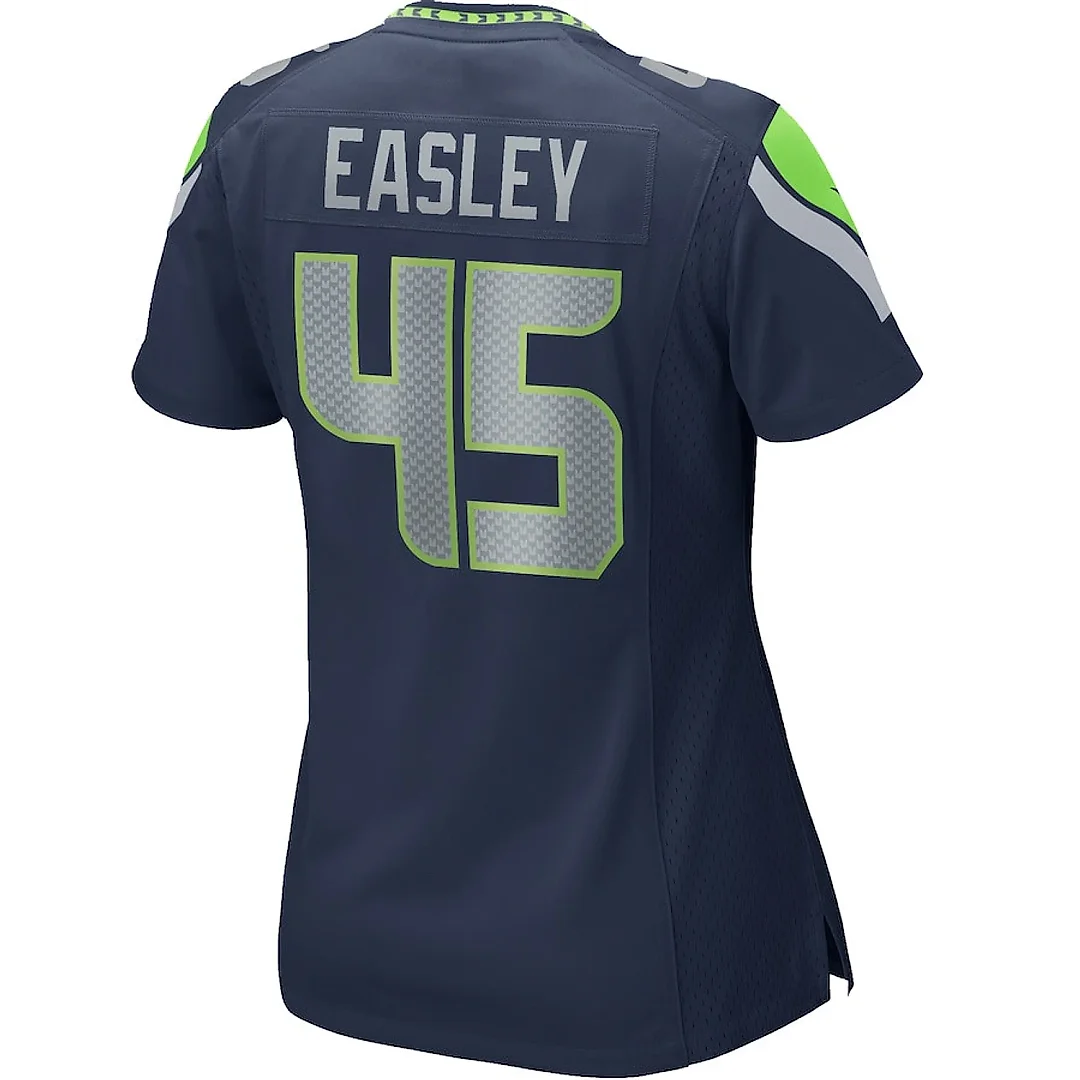 Zennovawear Kenny Easley 45 Seattle Seahawks Women Game Retired Jersey - College Navy