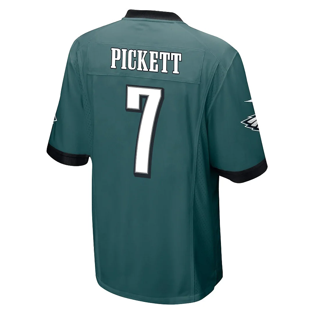 Zennovawear Kenny Pickett 7 Philadelphia Eagles Super Bowl LIX 'New Orleans - A Symphony of Sport' EMBROIDERED Game Men Jersey - Midnight Green
