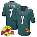 Zennovawear Kenny Pickett 7 Philadelphia Eagles Super Bowl LIX New Orleans Patch Game Men Jersey - Midnight Green