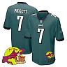 Zennovawear Kenny Pickett 7 Philadelphia Eagles Super Bowl LIX New Orleans Patch Game Men Jersey - Midnight Green