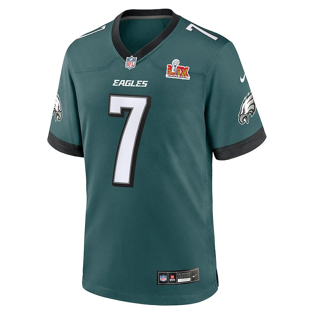 Zennovawear Kenny Pickett 7 Philadelphia Eagles Super Bowl LIX Jersey - Men's - Midnight Green