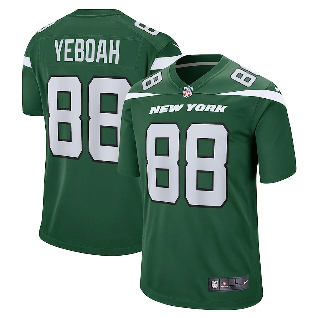 Zennovawear Kenny Yeboah 88 New York Jets Game Player Men Jersey - Gotham Green