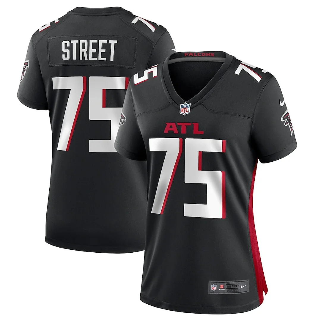Zennovawear Kentavius Street 75 Atlanta Falcons Game Women Jersey - Black