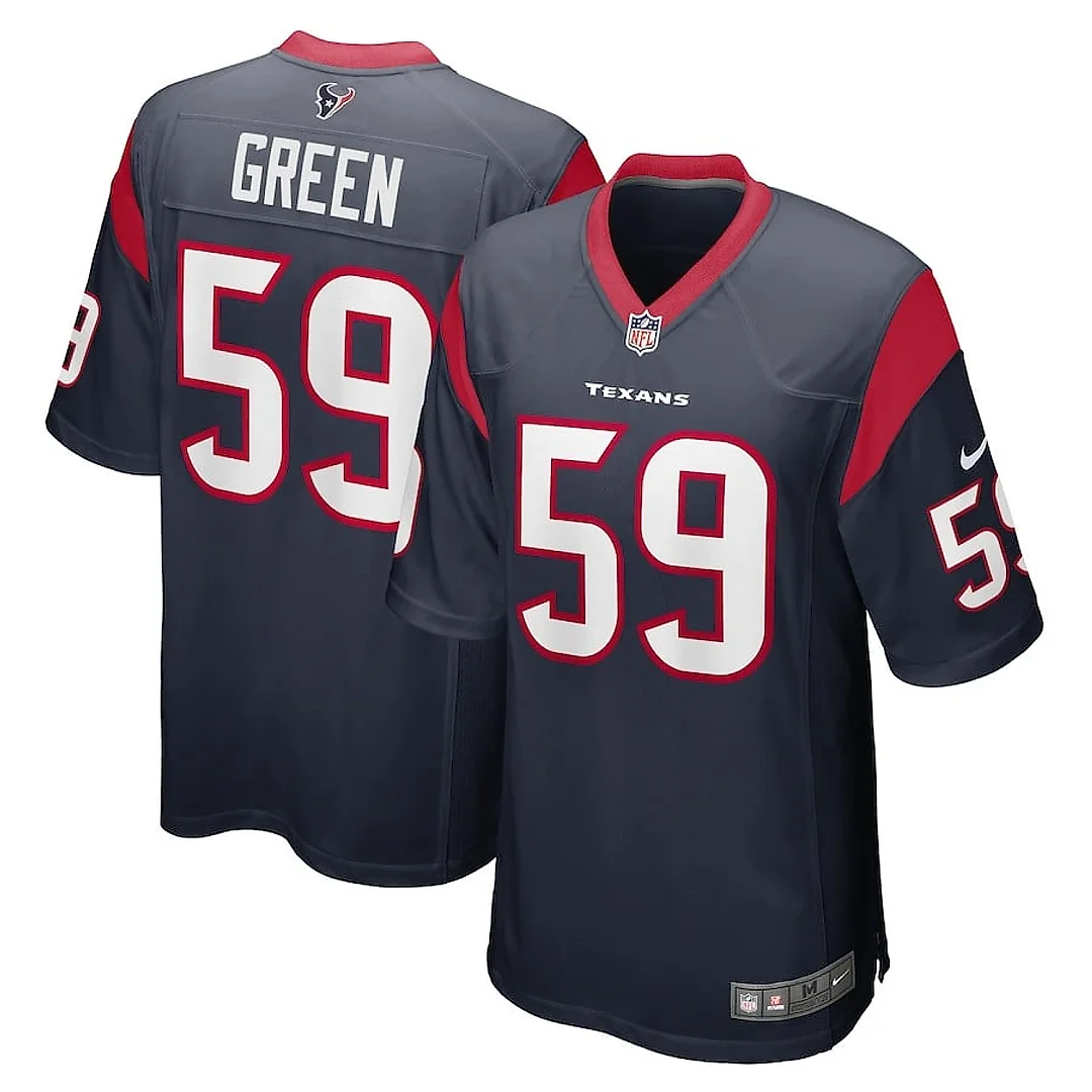 Zennovawear Kenyon Green 59 Houston Texans Men Game Jersey - Navy