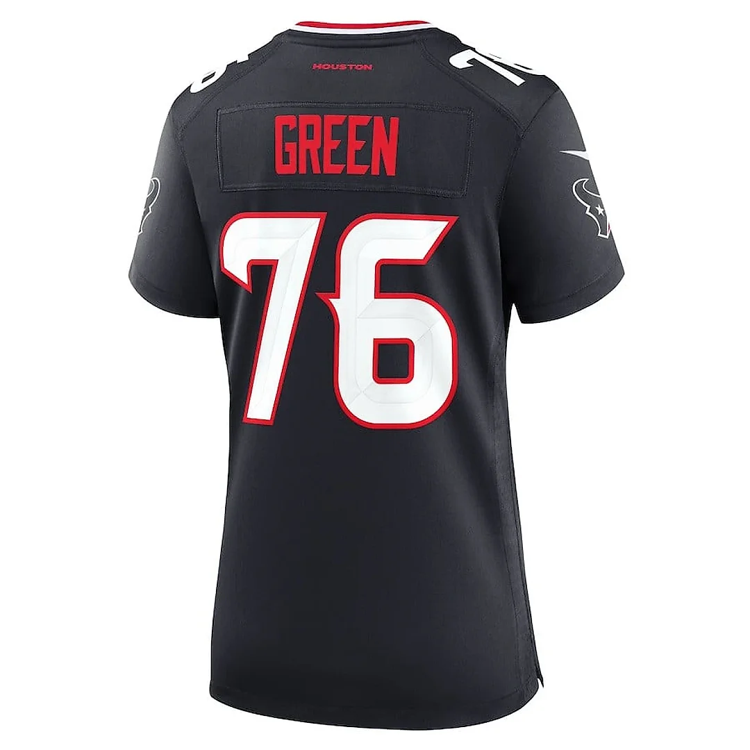 Zennovawear Kenyon Green 76 Houston Texans Women's Team Game Jersey - Navy