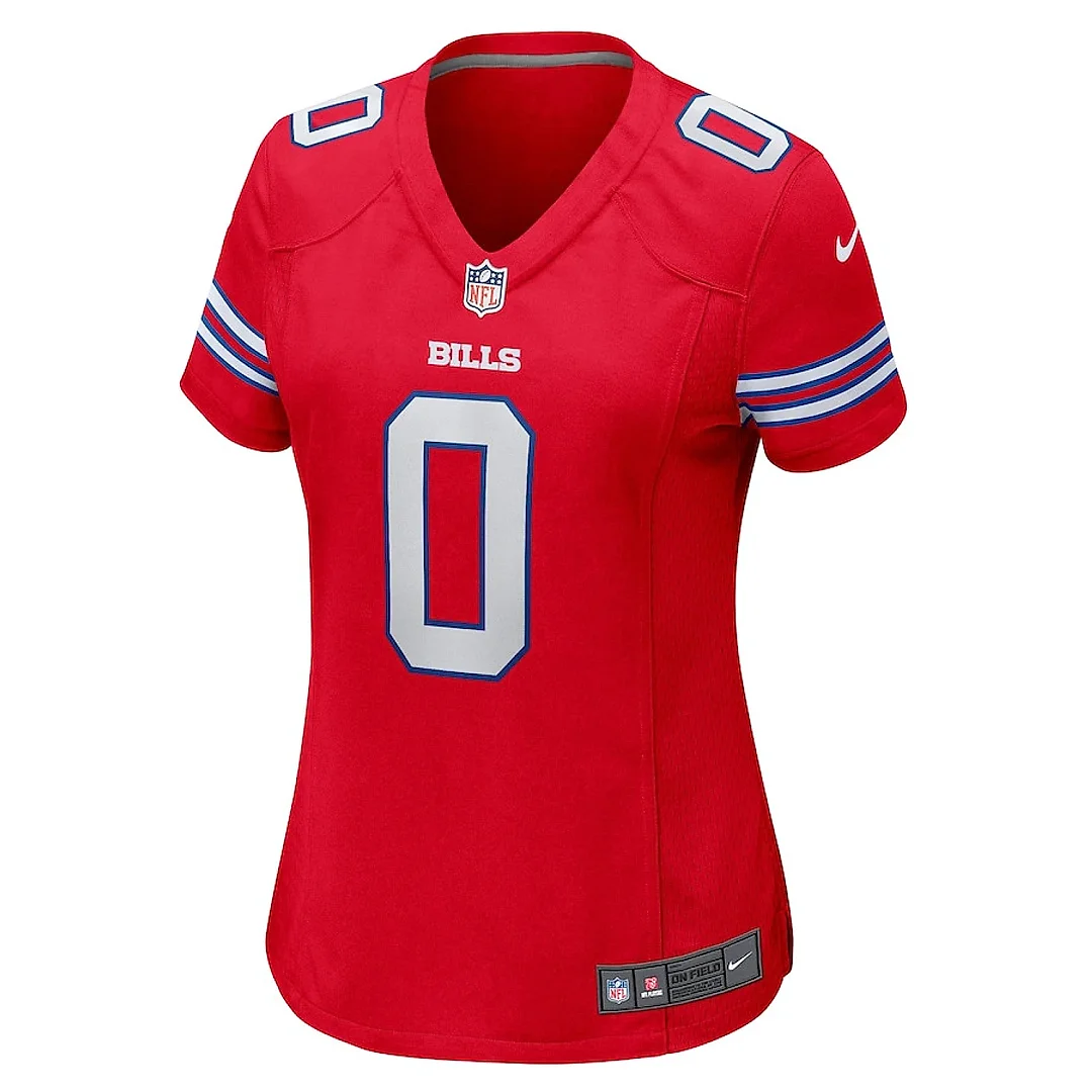 Zennovawear Keon Coleman 0 Buffalo Bills Women's Alternate Game Jersey - Red