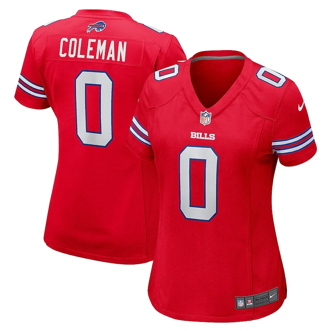 Zennovawear Keon Coleman 0 Buffalo Bills Women's Alternate Game Jersey - Red