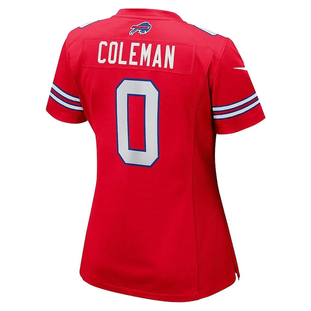 Zennovawear Keon Coleman 0 Buffalo Bills Women's Alternate Game Jersey - Red