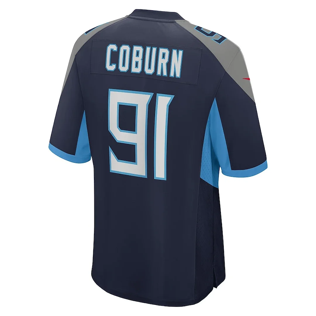 Zennovawear Keondre Coburn 91 Tennessee Titans Game Men Jersey - Navy