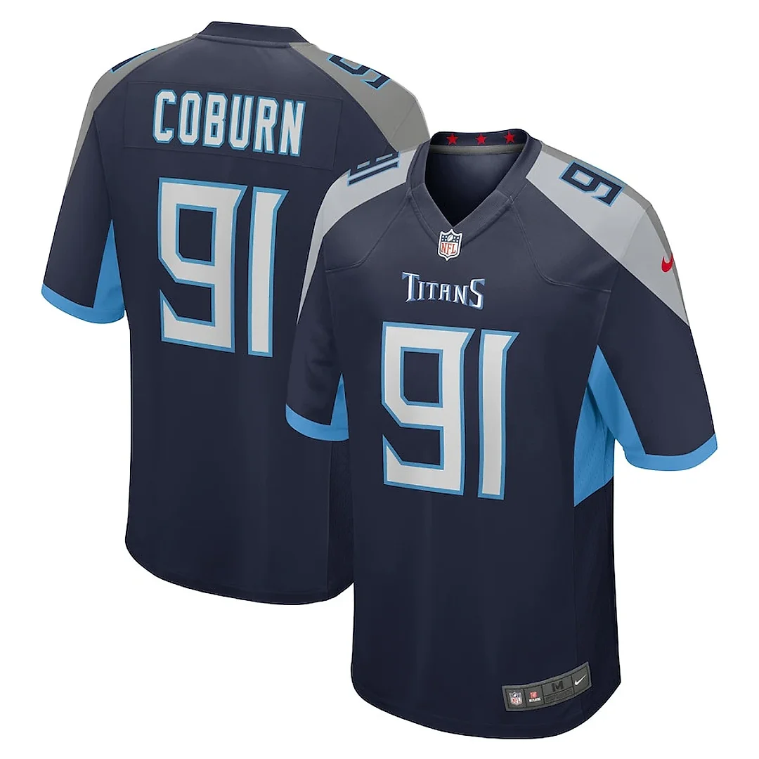 Zennovawear Keondre Coburn 91 Tennessee Titans Game Men Jersey - Navy