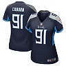 Zennovawear Keondre Coburn 91 Tennessee Titans Women's Game Jersey - Navy