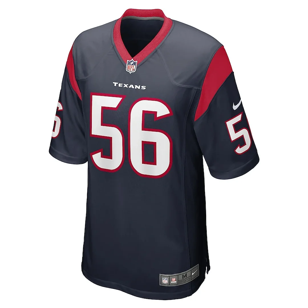 Zennovawear Kerry Hyder Jr. 56 Houston Texans Game Men Jersey - Navy