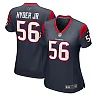 Zennovawear Kerry Hyder Jr. 56 Houston Texans Game Women Jersey - Navy