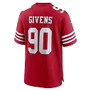 Zennovawear Kevin Givens 90 San Francisco 49ers Game Men Jersey - Scarlet
