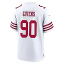 Zennovawear Kevin Givens 90 San Francisco 49ers NFC Champions Patch Game Men Jersey - White