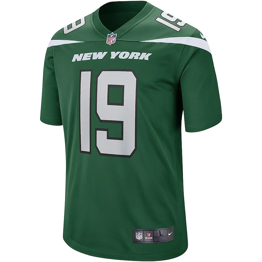 Zennovawear Keyshawn Johnson 19 New York Jets Men Game Retired Jersey - Gotham Green
