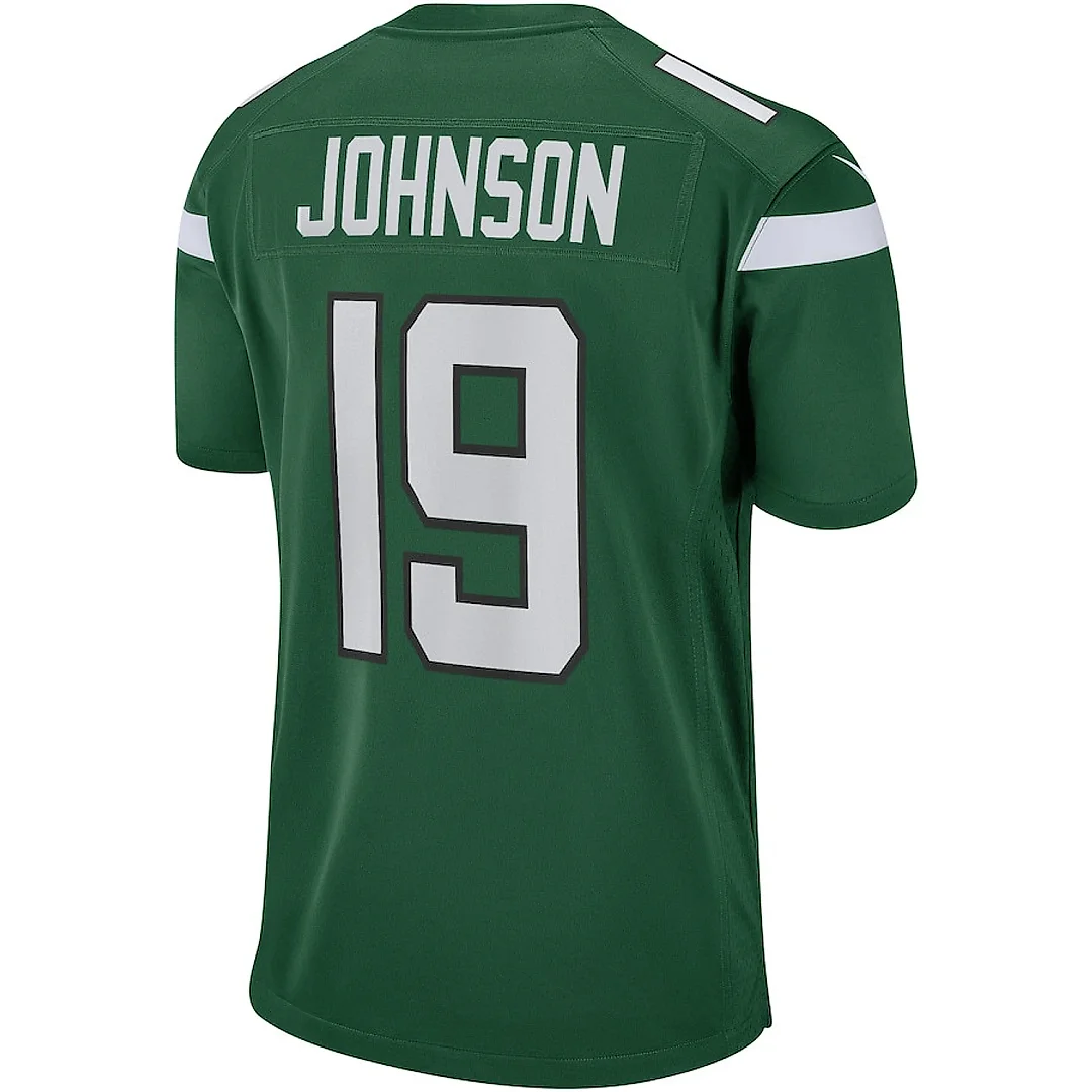 Zennovawear Keyshawn Johnson 19 New York Jets Men Game Retired Jersey - Gotham Green