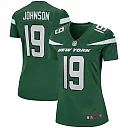 Zennovawear Keyshawn Johnson 19 New York Jets Women Game Retired Jersey - Gotham Green
